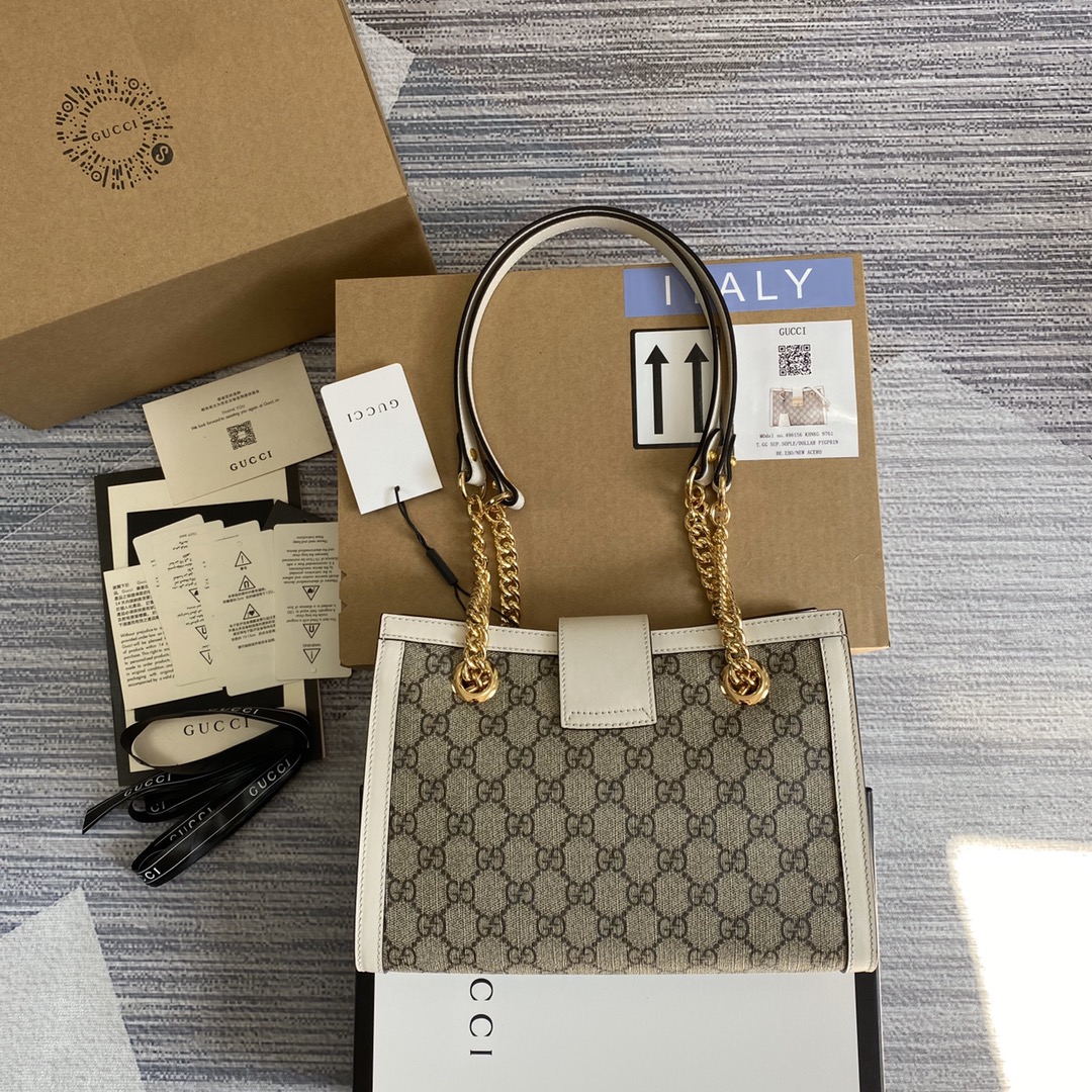 Gucci Padlock GG Small Shoulder Bag 498156 White